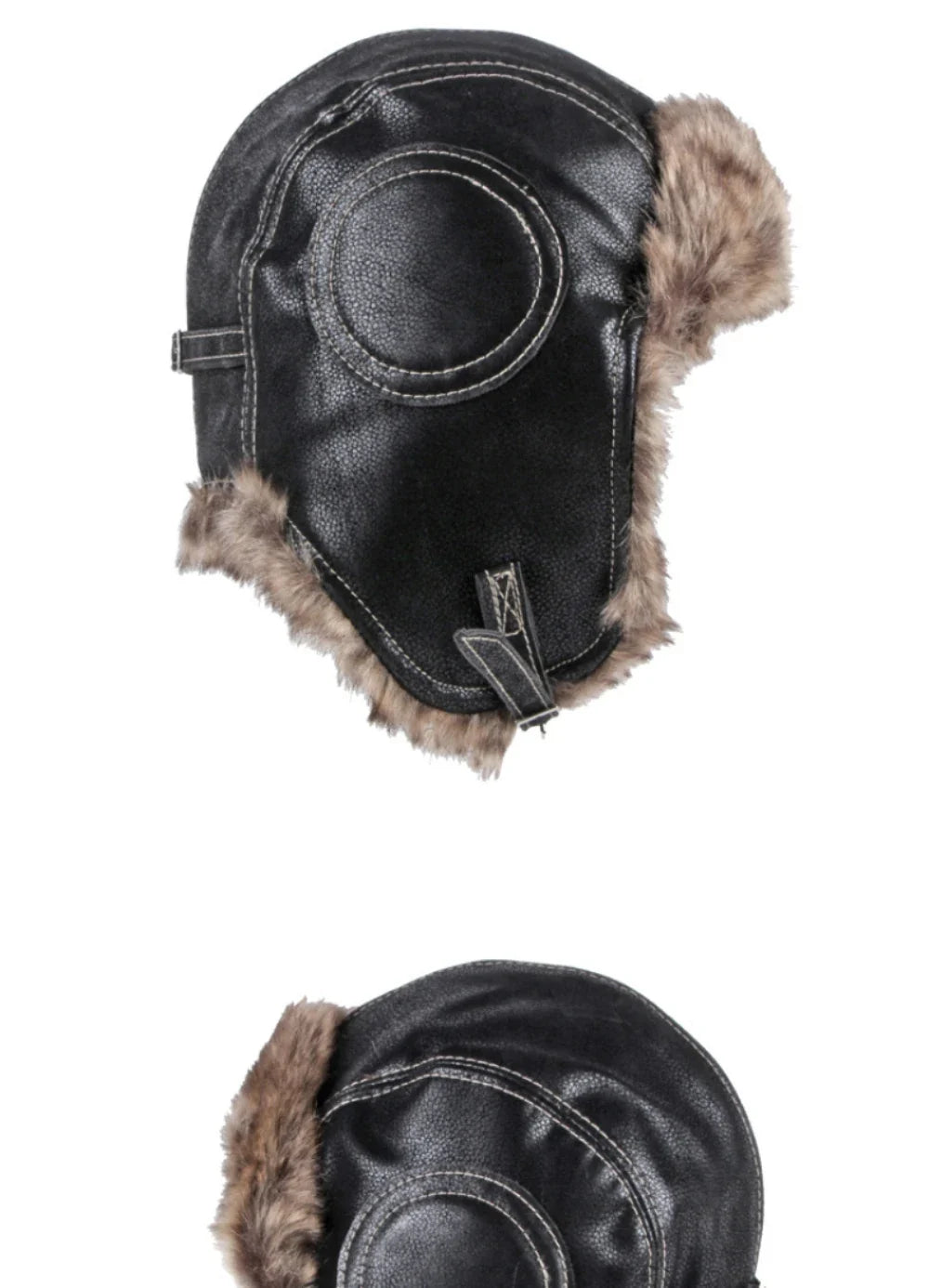 Russian Hat Unisex Thick Warm Winter Fur Hat for Men Women Windproof Leather Hat Male Female Snow Ski Trapper Earflap Cap