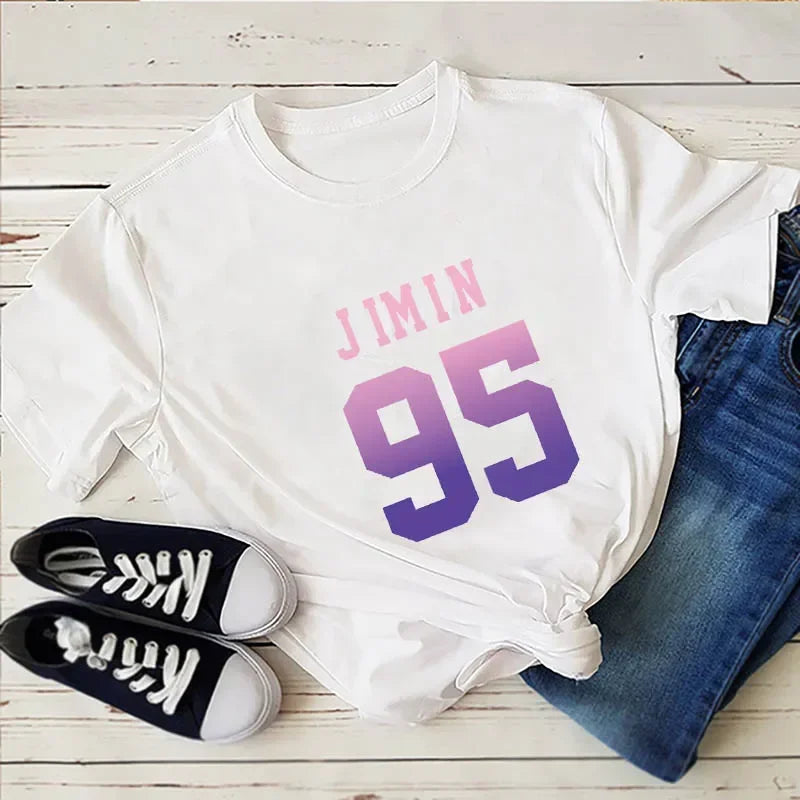 Tops for Women V(taehyung) Jungkook Fan T Shirt Women Suga Kpop Harajuku Tshirt Woman Tshirts Aesthetic Clothes