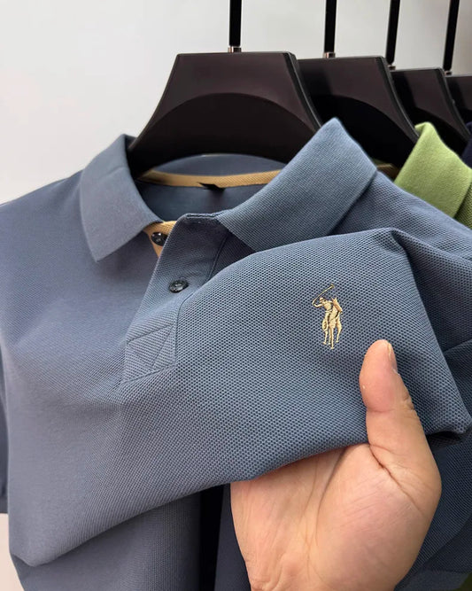 Luxury brand 100% cotton short sleeve polo shirt summer new trend Paul pony embroidery T-shirt business golf casual men's wear
