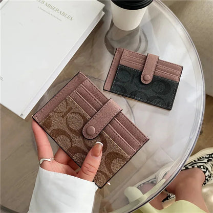 2027 Mode Classique Monogramme Ultra-mince Enveloppe Porte-cartes Femme Mode Mini Portefeuille Carte d'identité et de Crédit