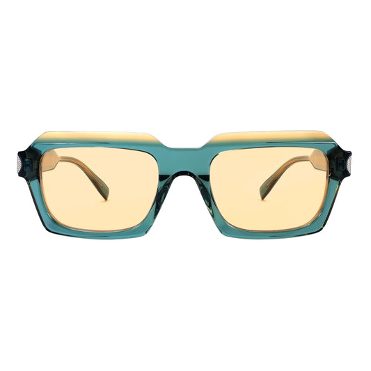 Colorful Acetate Sunglasses Vintage Rivet Rectangle Frame UV400 Non Polarized Unisex Retro Designer Sun Glasses