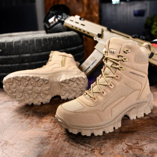 Outdoor boots, hiking shoes, hiking high top shoes, men's shoes, anti slip and wear-resistant off-road sports shoes, combat boot