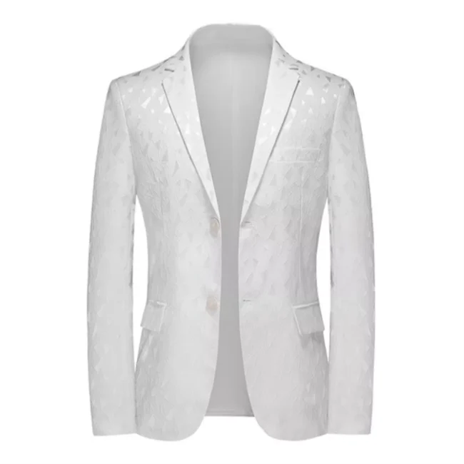 2026 New Men Business Social Suit Jacket Summer Male Single Breasted Thin Dress Male Jacquard Blazers Coats