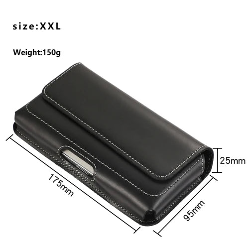 Phone Holster Belt Clip Case Holder Genuine Leather Pouch Waist Bag for Samsung S26 Ultra S26 for iPhone 17 16 15 14 13 Pro Max