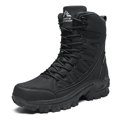 Summer Fashion Men Boots Outdoor Leather Boots Breathable Combat Boots Plus Size 46 Desert Boots Walk Shoes Autumn