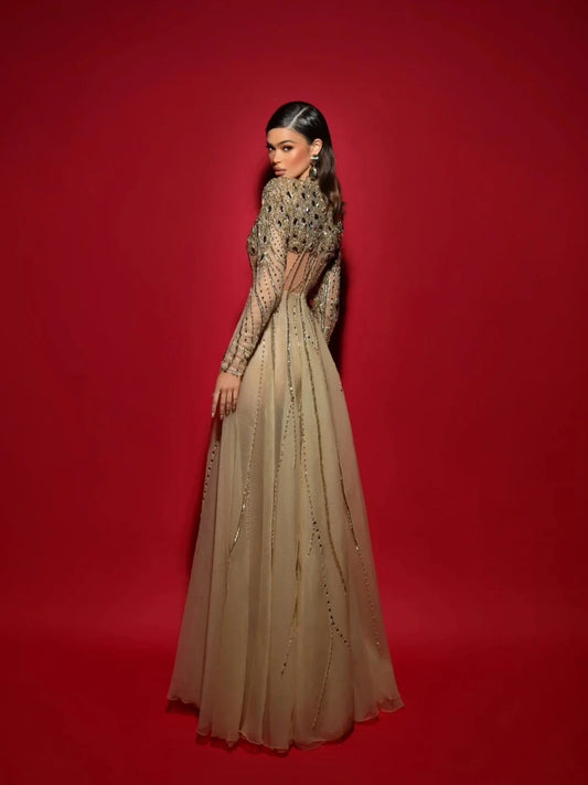 Luxurious Sexy Corset Evening Dress Shimmering Beaded Sequins Chic Crystals Customized Prom Women Sexy Special Occasions Wear