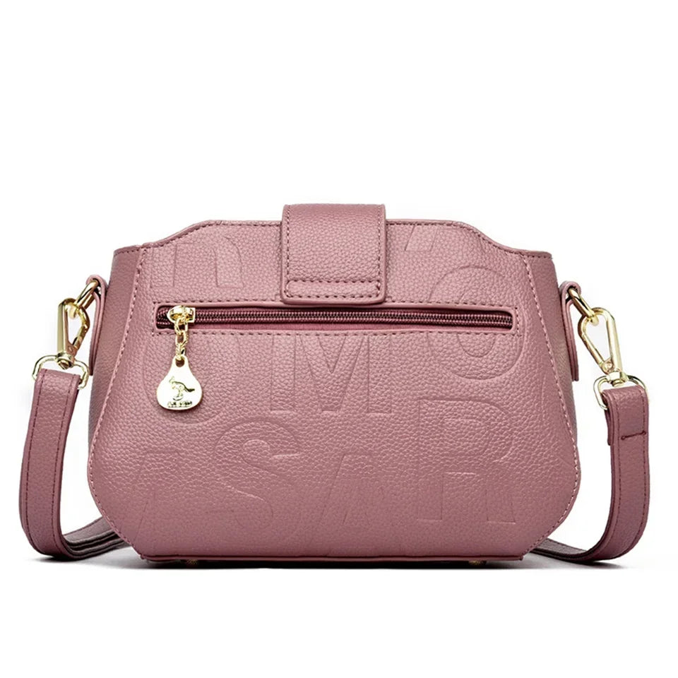 Fashion Women's Square Buckle Crossbody Bag Casual Shoulder Crossbody Bags Ladies Luxury Designer Large Capacity Travel Handbag