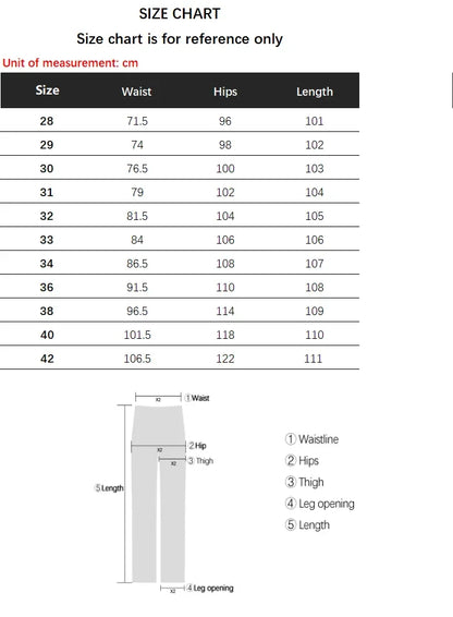 Zipper Pocket Retro Nostalgic Jeans Men's New Style High Street Motorcycle Fashion Stretch Slim Straight Denim Trousers Male