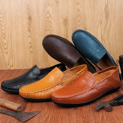 Fashion Leather Men Casual Shoes Luxury Brand Formal Men Loafers Moccasins Italian Breathable Slip on Male Boat Shoes Size 37-47