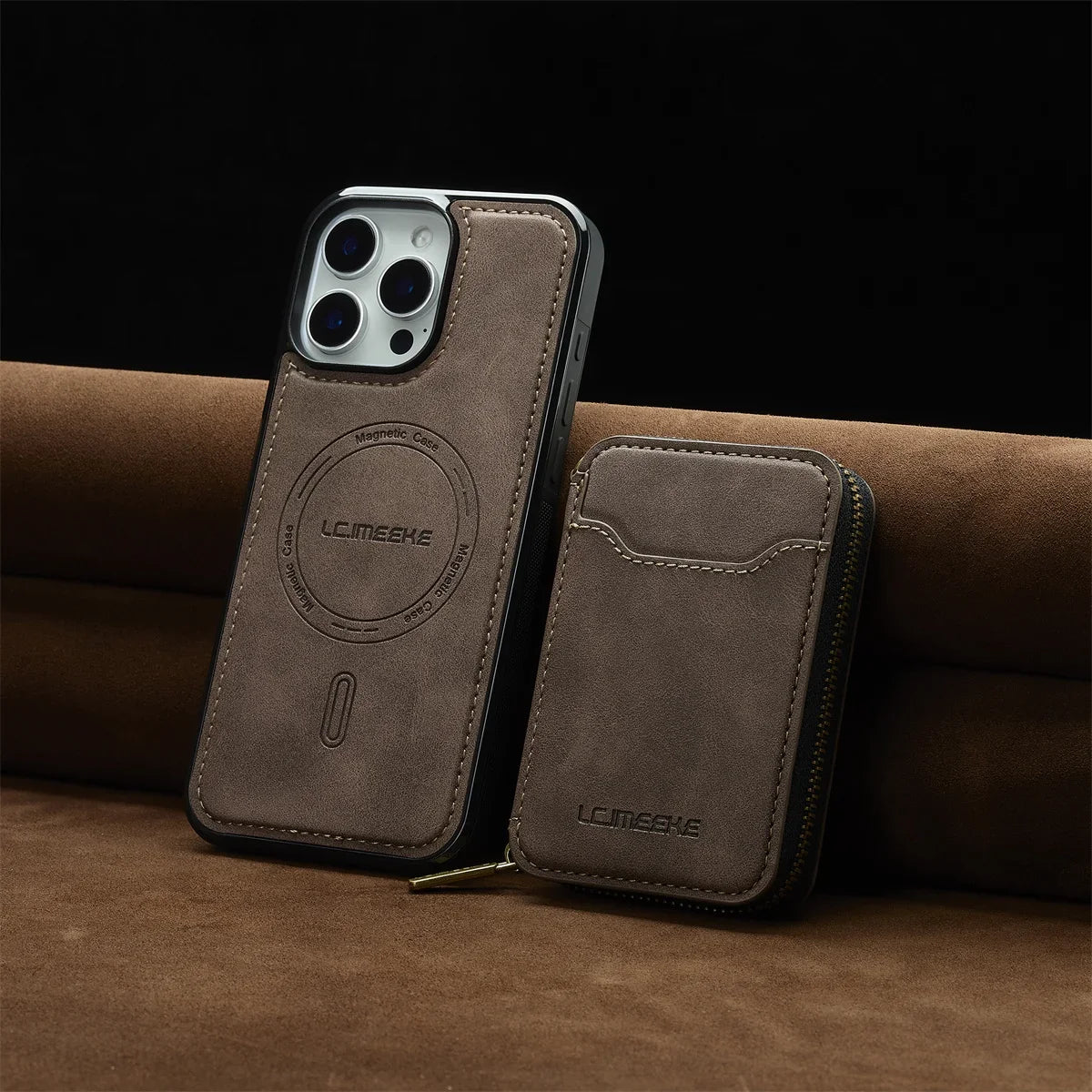 For Magsafe Magnetic Leather Phone Case for iPhone 16E 17 Air 16 15 Plus 14 13 12 11 Pro Max Wallet Card Holder Pocket Cover