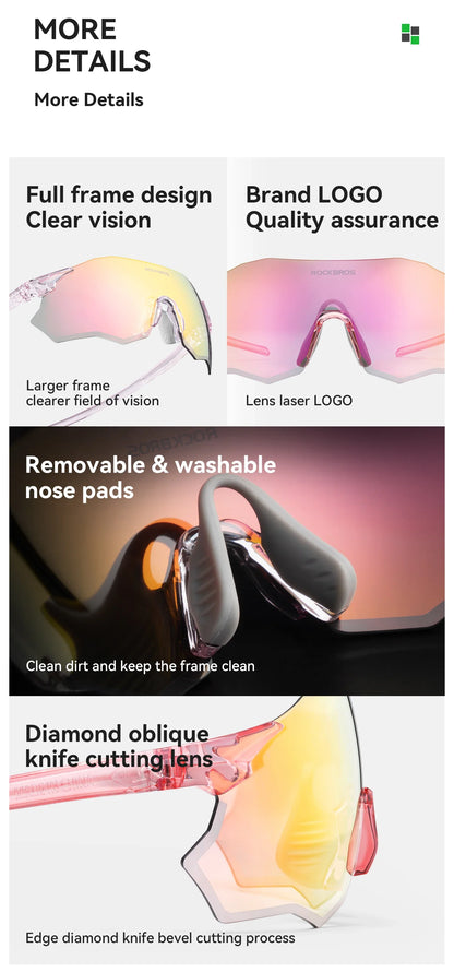 Cycling Glasses Photochromic/Polarized UV400 Sunglasses MTB Road Bike Eyewear Windproof Goggles Protection Eyewear