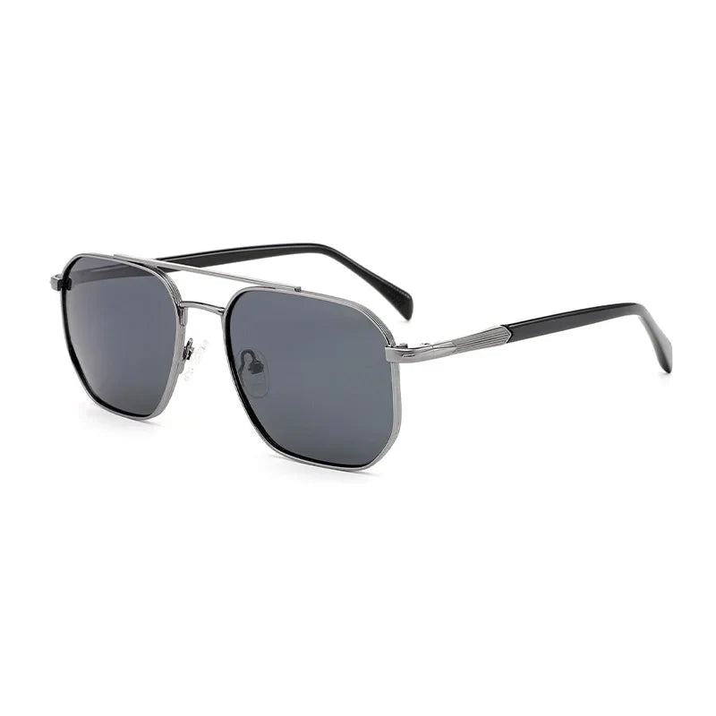 Fashion Myopia Polarized Prescription Sunglasses Men Trend Metal Uv400 Protection Pilot Corrective Sun Glasses RTM-2102