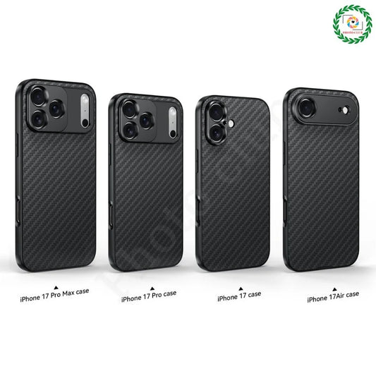 17mm Carbon Fiber Thread Phone Case For iPhone 17 Pro Max 17mm Interface Phone Case iPhone 17 Series Photography Accessories