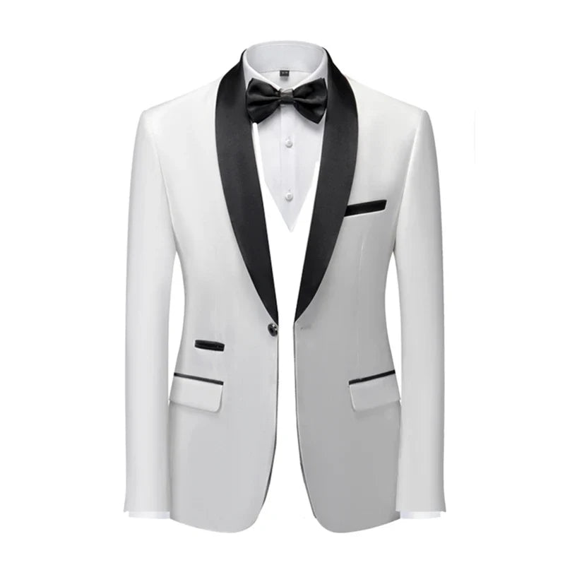 2026 Men's Skinny Terno Masculino, Formal Slim Fit Tuxedo Prom Suit / Male Groom Wedding Blazers High Quality Dress Jacket Coat