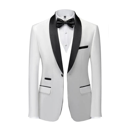 2026 Men's Skinny Terno Masculino, Formal Slim Fit Tuxedo Prom Suit / Male Groom Wedding Blazers High Quality Dress Jacket Coat