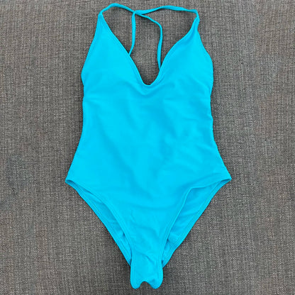 Solid One Piece Swimsuit Women Swimwear 2025 New Bikini Sexy Bodysuit Plus Size Bathing Suit Swimming Suit Maillot De Bain Femme