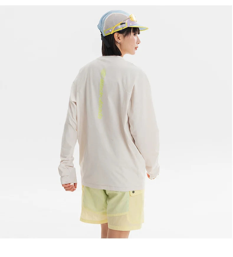 Men Anti-Bacterial  UPF Sun Protection Long Sleeve Moisture-Wicking & Quick-Dry Lightweight Top Unisex Quick-Dry Sun Protective