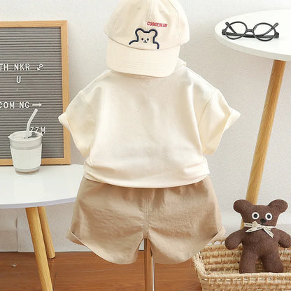 New Summer Baby Boys Clothes Sets Children Cute Cartoon Printed Polo Tshirt Shorts 2Pcs/Set Infant Kids Fashion Clothing Outfits