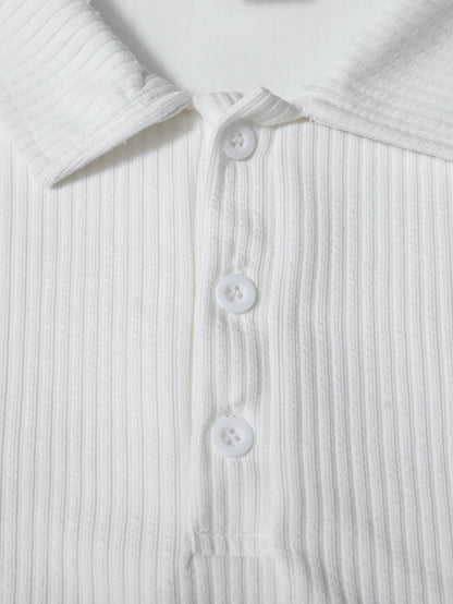 New Light Luxury Light Business Mature Casual Men Sports Retro Style Striped Fashion Men Outdoor Long Sleeve POLO Shirt
