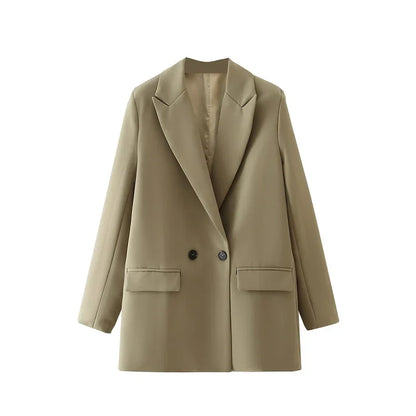 Blazer Woman Black Beige Khaki Blue Green Gray Women coat Fashion Office Wear Women's Blazers Jacket Outerwears 2024
