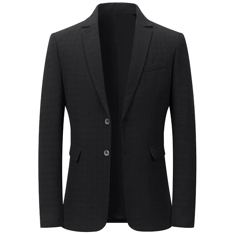 Brand Business England Style Men Suit Slim Fit Easy Care Spring Autumn Wedding Black Formal Blazer for Men Clothing