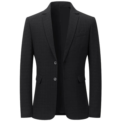 Brand Business England Style Men Suit Slim Fit Easy Care Spring Autumn Wedding Black Formal Blazer for Men Clothing