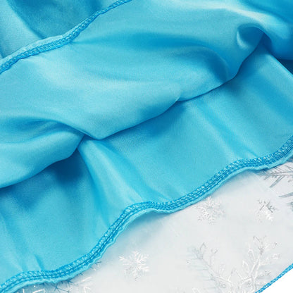 Girls Cosplay Snow Queen Elsa Snowflake Cape Costumes Kids Carnival Party Prom Gown Children Clothes Elsa Princess Dresses