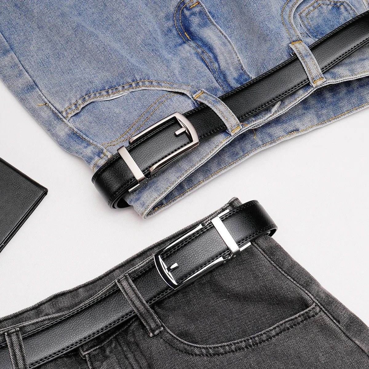 Men's automatic buckle waistband, adjustable without holes, suitable for office and daily casual wear