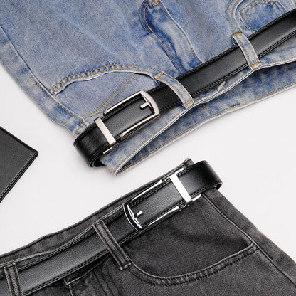 Men's automatic buckle waistband, adjustable without holes, suitable for office and daily casual wear