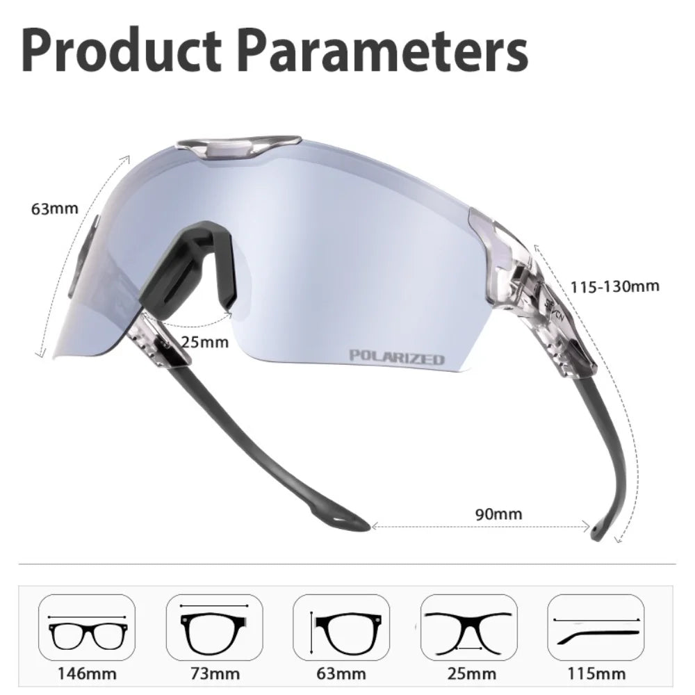 Hiking Eyewear Sunglasses Polarized Cycling Glasses for Men Sports MTB Mountain Goggles Women Bicycle Road Bike Protection