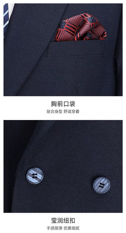 The 2025 New Men's Fashionable, Stylish and High-End Wool Suit Is Crisp and Well-Shaped, with a Perfect Business and Casual Two-