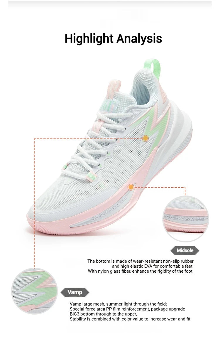 BIG3 Team 2.0 SE Men Basketball Shoe New Breathable Wear-resistant Stable Rebound Non-slip Male Sneakers 672511119