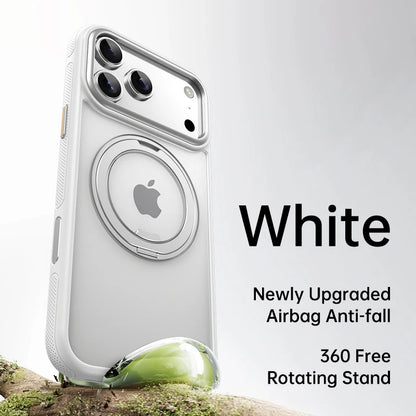360° Mechanical Torque-Sound Rotating Stand Holder Magnetic Magsafe Phone Case For iPhone 16 15 14 13 17 Pro Max Plus 17Air 16E