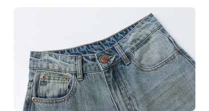 Retro Women's Jeans Loose Casual  New High Waisted Wide Legs Denim Pant Female Trousers Spring Autumn 2025