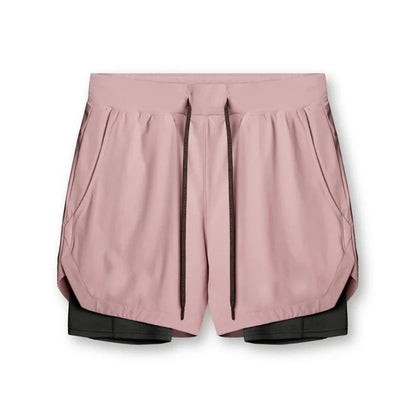 Fashion Gym Shorts for Men Clothing Casual Sweatpants Outdoor Running and Cycling Breathable Double-layer Shorts Men