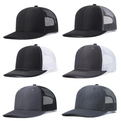 Hot Sale Unisex Cap Slight Curved Brim Style Trucker Hat  Men & Women Casual Outdoor Breathable Summer Cap