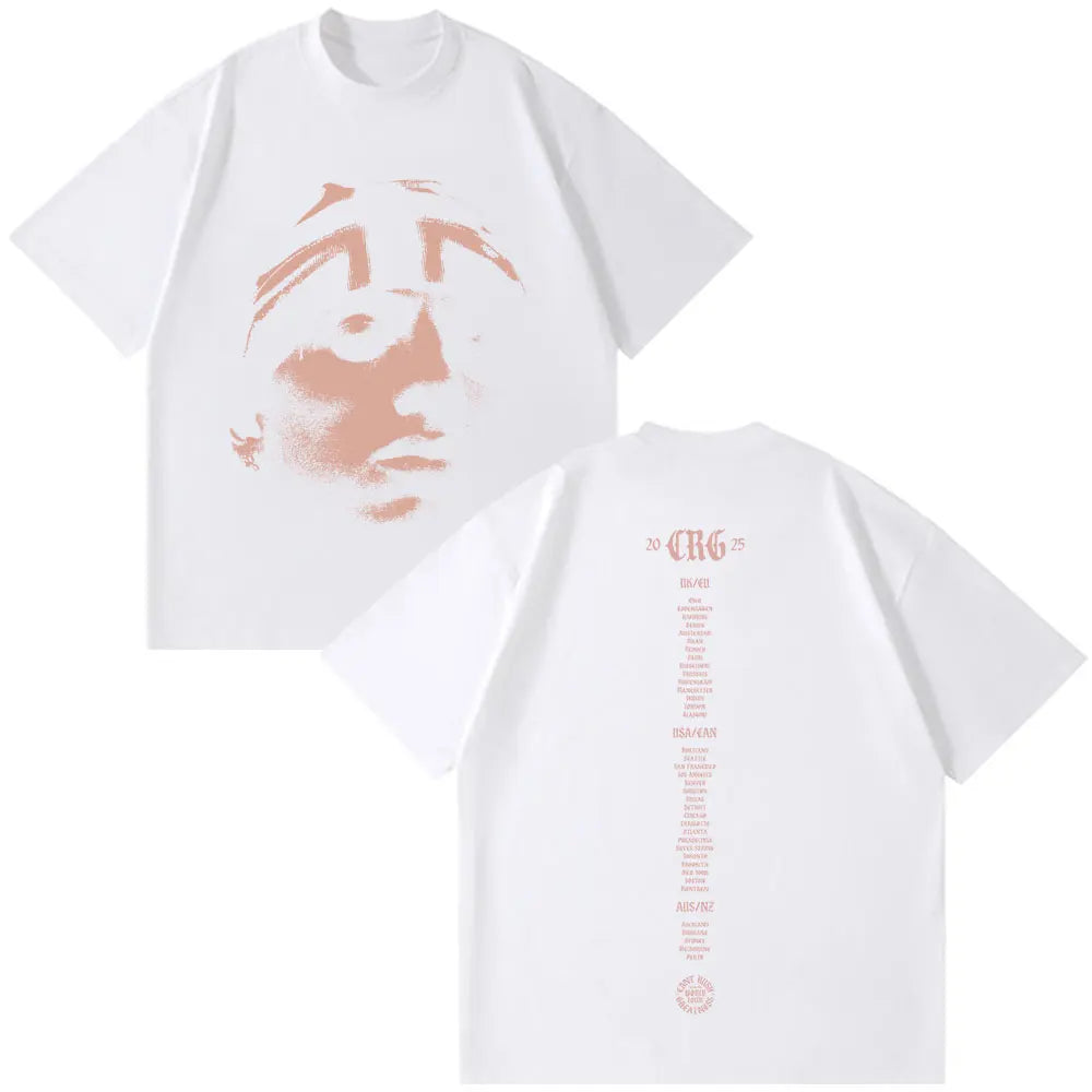 Rapper Central Cee CAN'T RUSH GREATNESS World Tour 2025 T-shirt Men Women Fashion Hip Hop Short Sleeve Oversized T Shirts Tops