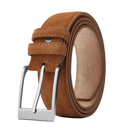 New Style Fashion Brand Welour Genuine Leather Belt For Jeans Leather Belt Men Mens Belts Luxury Suede Belt Straps