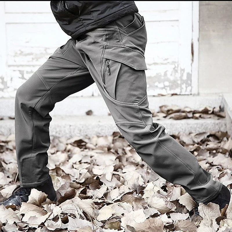 Men's Slim Fit Casual Pants Spring Summer Multiple Pockets Micro Elasticity for Travel Camping Hiking Fishing
