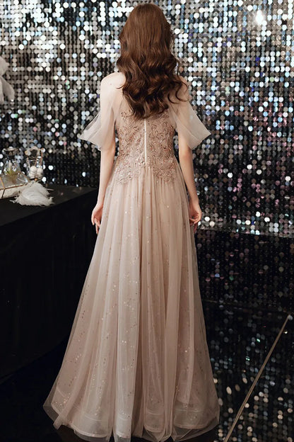 Champagne Dresses Elegant Women's Evening Dress New Banquet Style Bridesmaid Dress Fairy Quinceanera Dress Sukienki Customized
