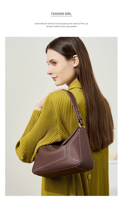 luxury handbags female crossbody bags Vintage Genuine leather women shoulder bag Large capacity soft leather cowhide fashion bag