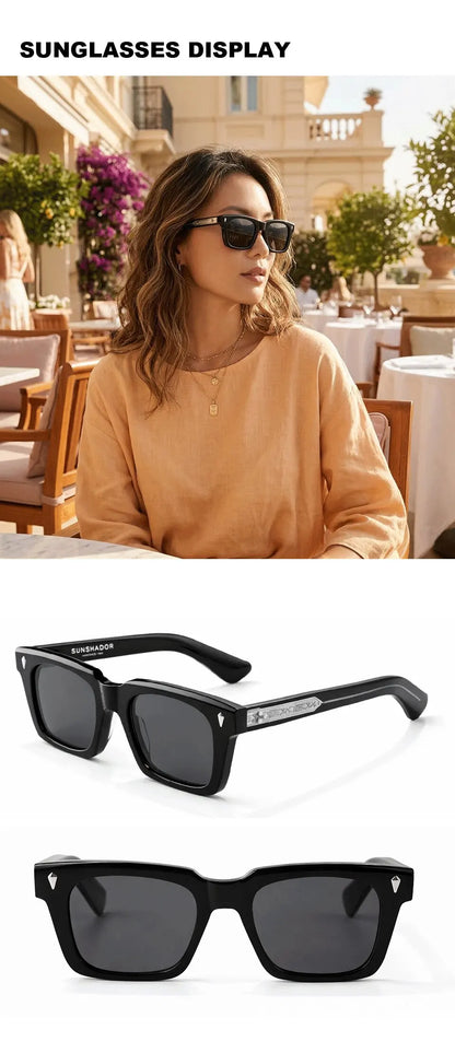 New Top Quality Eyewear Luxury Brand Designer Original Sunglasses Men Handmade Acetate Women Outdoor UV Protection Sun Glasses