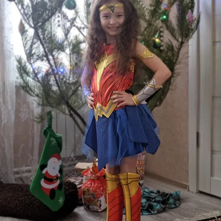 Anime Deluxe Dawn of Justice Wonder Woman Superhero Halloween Cosplay Fantasia Fancy Dress Costume Cosplay Costumes
