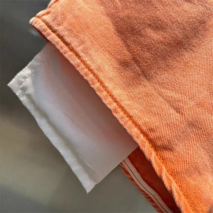 2025 Autumn New Orange Denim Shorts High Waist Pockets Sexy Hot Pants Jean Shorts