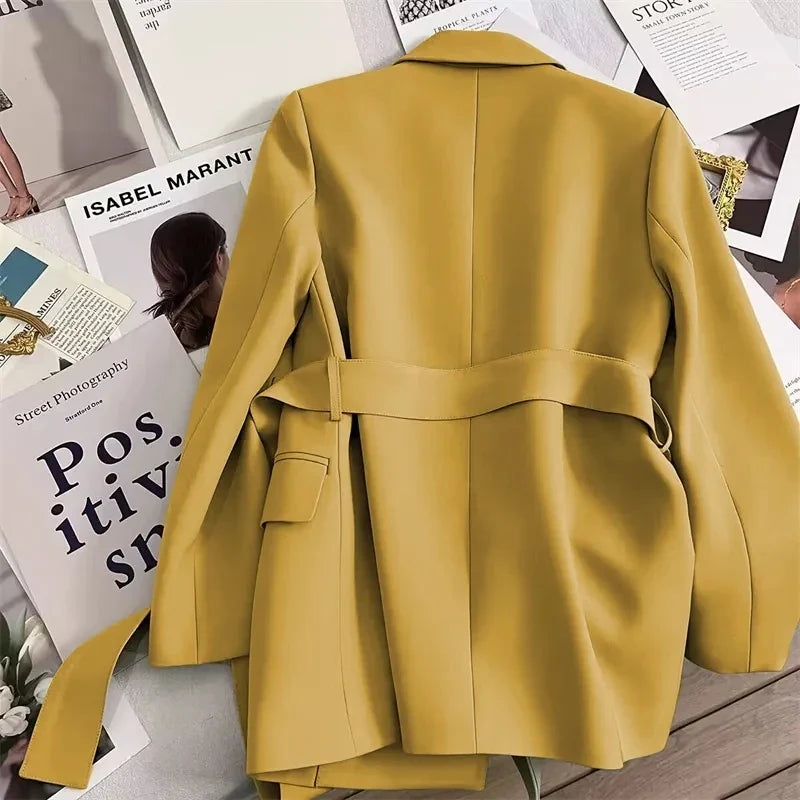 New 2026 Women's Blazer Coat Spring Autumn Korean version Self Cultivation Suit Jacket Temperament Versatile Female Suit Top