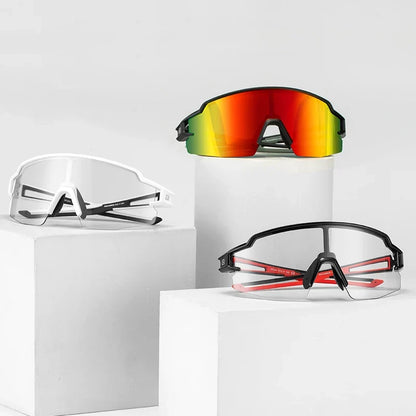 Cycling Glasses Photochromic Glasses Bicycle Glasses Eyewear Goggles Windproof Bicycle Outdoor Sports Sunglasses