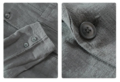 Y803 Spring Autumn Good Quality Linen Blazer For Men Business Casual Solid Color Simple Double Buttons Thin Male Suits Jackets