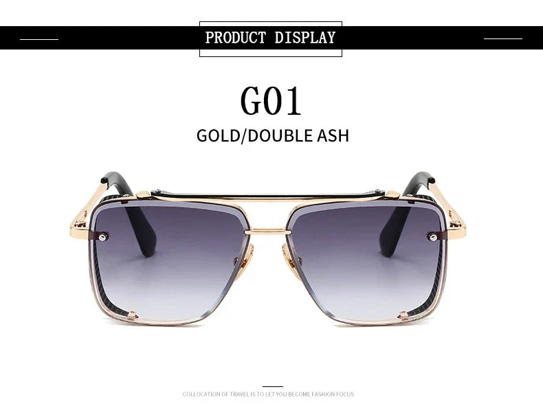 Square Punk Sunglasses For Men Vintage Steampunk Sunglasses Women Trendy Retro Luxe Fashion Glasses Gafas De Sol Hombre Oculos