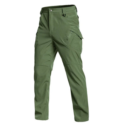 Men's Slim Fit Casual Pants Spring Summer Multiple Pockets Micro Elasticity for Travel Camping Hiking Fishing