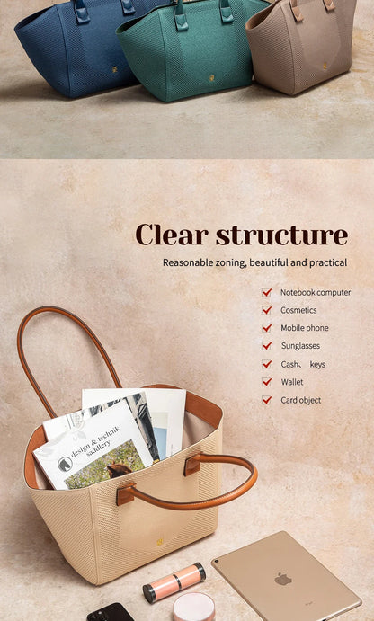 Women's Outdoor Storage Women's Tote Bag Summer New Fabric Hollow Design Large Capacity Beach Bag